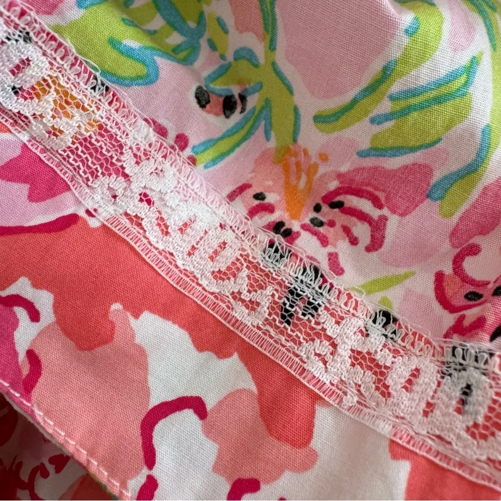 Lilly Pulitzer Ferra Strapless Dress Call Me Kitty Pink Label Cotton Size 8 - Picture 15 of 16